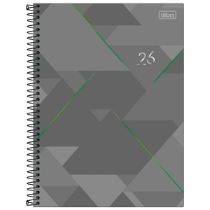 Agenda Espiral Spot Cinza M9 2026 - Tilibra